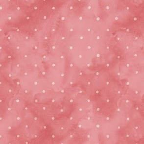 Peach Blossom Watercolor Polka Dots
