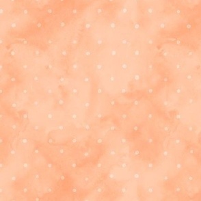 Peach Fuzz Watercolor Polka Dots