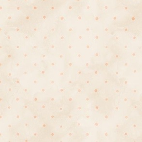 Pristine Off White and Peach Fuzz Watercolor Polka Dots