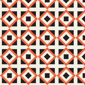 Bauhaus Diamond Check | Red | X-Large