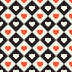Bauhaus Geometric Hearts | X-Large