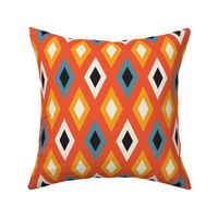 Bauhaus Geometric Diamonds | Red | X-Large