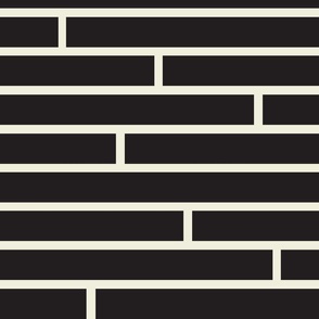 Bauhaus Bricks | Black on Ivory | X-Large