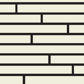 Bauhaus Bricks | Ivory on Black | X-Large