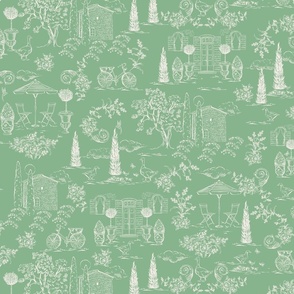 PROVENCE TOILE GREEN GROUND 