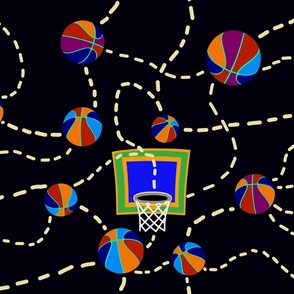 SWISH! Basketball Scores! - Design 16343438 - Green Blue Red Orange