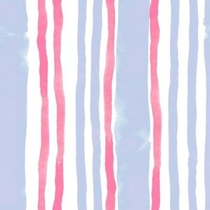 Watercolor Lilac and Pink Stripes PJs