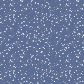 Splatter ditsy dots | White on Blue Nova | Menswear