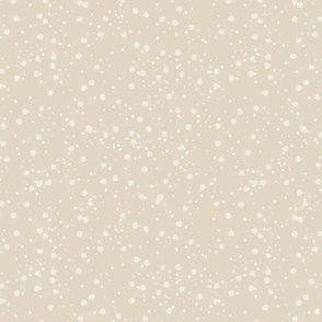 Splatter ditsy dots | White on Muslin | Neutral