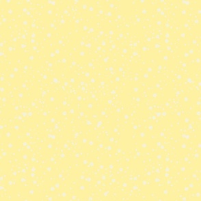 Splatter ditsy dots | White on Yellow Lemon Meringue 