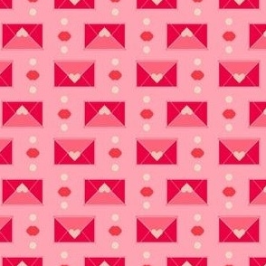 Valentines day envelope with kiss design