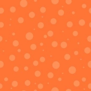 Papaya Polka Dot Solid Color Tone-on-Tone Background