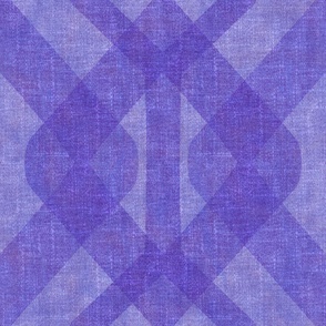Medium Retro Geometric - a vintage textured  print in Purple