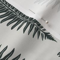 Fern Stripe - Large - Pale Birch White & Deep Pine Green - Forest Path