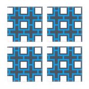 Concentric Blue Squares