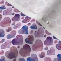 Watercolor Hearts (V2, Purple)