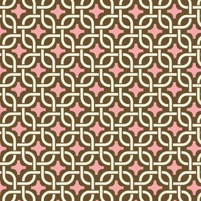 (M)  Intertwined ornaments geometric orange grove collection brown
