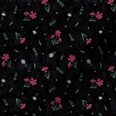 Moody Romantic Pinks | Non-directional | Sweet William, Dianthus | Gothic, Goth, Romance, Grunge