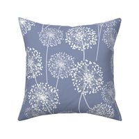 Stylized abstract dandelions. Floral minimalistic design with summer meadow flowers.