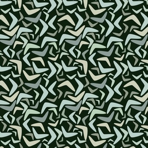 Boomerangs on dark green