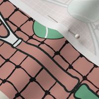 Tennis court pattern