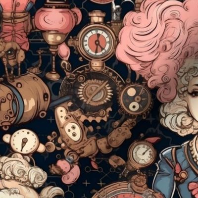 steampunk rococo fashion of french queen marie antoinette