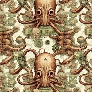 steampunk copper octopus