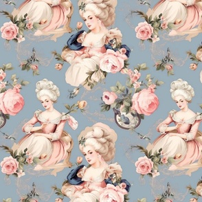 Marie Antoinette pink floral rococo roses