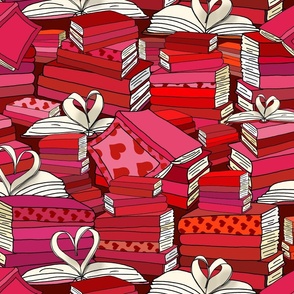 Valentine's Day Book Club (Red and Pink large scale) 
