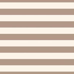 Horizontal Stripes ecru beige and light tan