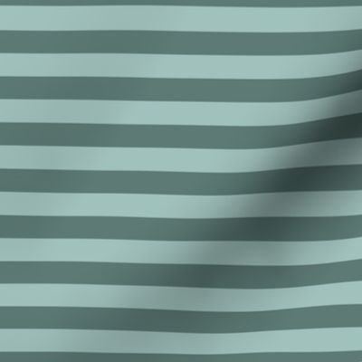 Horizontal Stripes forest green and serenity blue