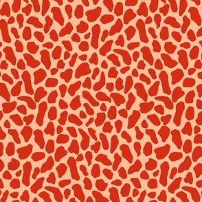 Small animal print nature claret Pantone color of the year Peach Fuzz and exotic red.