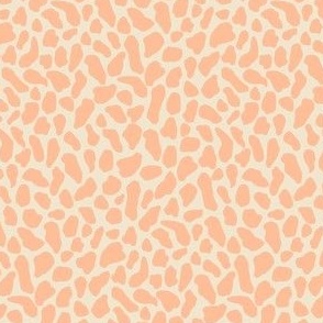 Small animal print nature Pantone color of the year Peach Fuzz and beige. 