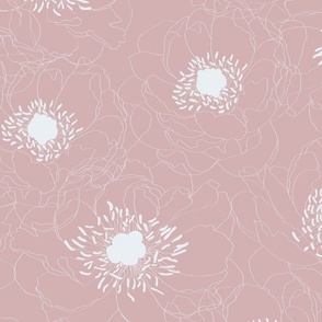 Pink line florals