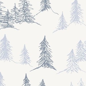Serene Forest  - Blue - Large Scale