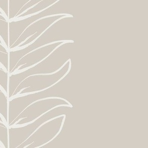 JUMBO Long Branches - modern gray_ pure white - large scale elegant minimalist