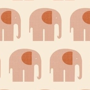 Marching elephants beige