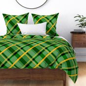 Green and Gold Trellis Plaid