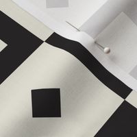 Bauhaus Checkered Geo | Ivory & Black | X-Large