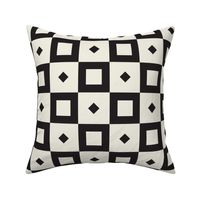 Bauhaus Checkered Geo | Ivory & Black | X-Large