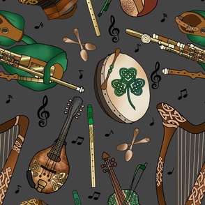 Traditional Irish Music Session (Dark Grey large scale)