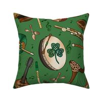 Traditional Irish Music Session (Shamrock Green large scale)