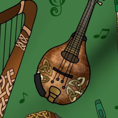 Traditional Irish Music Session (Shamrock Green large scale)