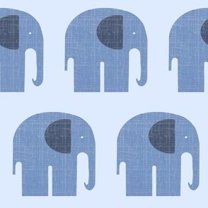 Seventies elephants blue