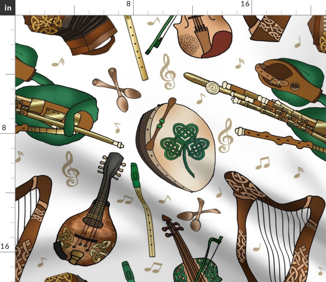 Traditional Irish Music Session (Bright White large scale)