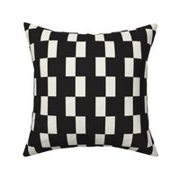 Bauhaus Staggered Stripe | Black & Ivory | X-Large