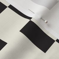 Bauhaus Staggered Stripe | Ivory & Black | X-Large