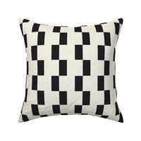 Bauhaus Staggered Stripe | Ivory & Black | X-Large