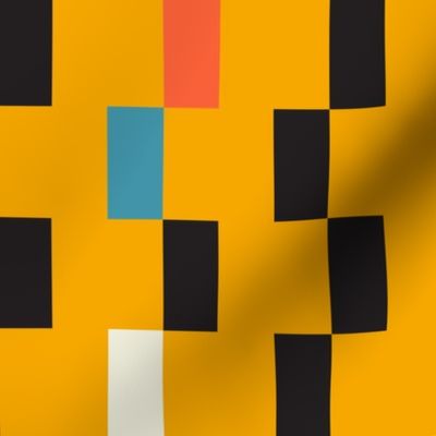 Bauhaus Staggered Stripe | Yellow | X-Large