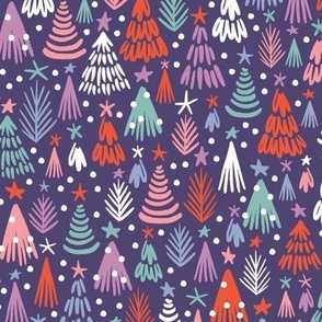 Merry Trees Purple Christmas